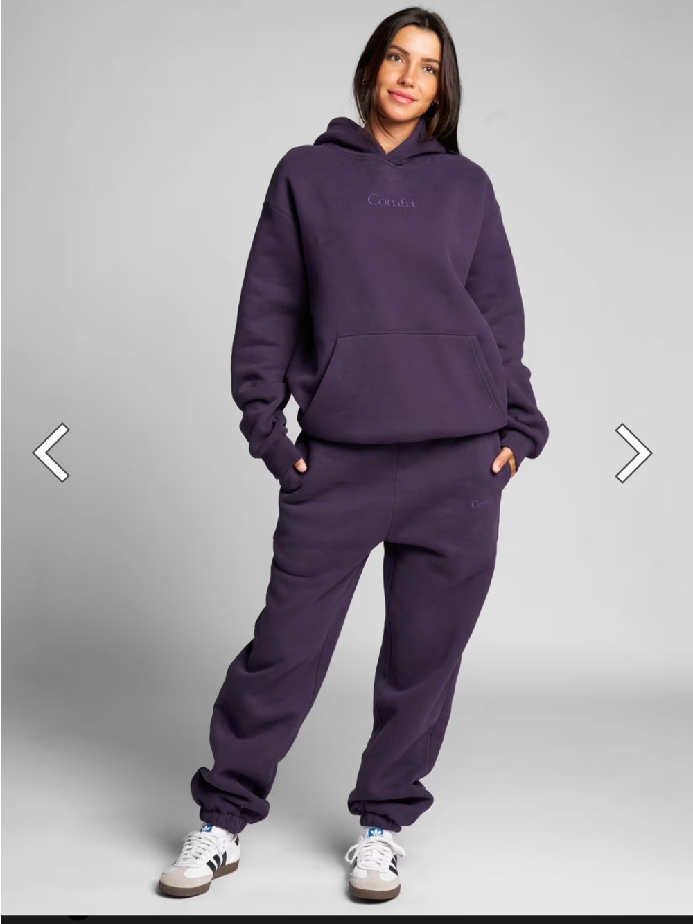 Comfrt sweatsuit set in Blackberry